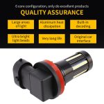 2 PCS H11 / H8 DC9-16V / 8,2W / 6000K / 655LM Auto Auto Nebelscheinwerfer 66LEDs SMD-2016 Lampen – Bild 4