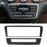 Auto Carbon Fiber CD Panel Dekorativer Aufkleber für Mercedes-Benz GLA