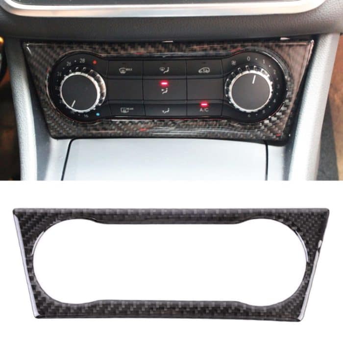 CMS7593.jpg Auto Carbon Fiber Klimaanlage Knopf Sound Control Panel Dekorativer Aufkleber für Mercedes-Benz GLA – Bild 1