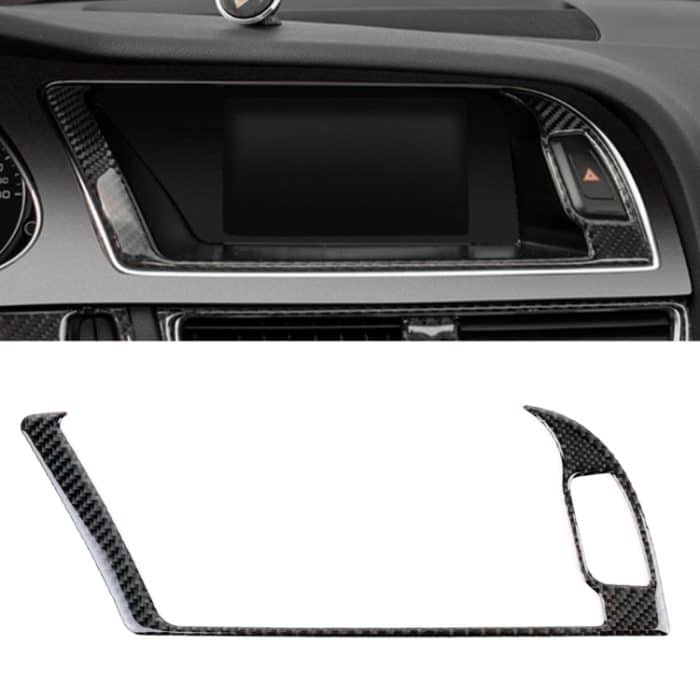 CMS7627.jpg Auto Carbon Fiber Navigation Außenrahmen Dekorativer Aufkleber für Audi A4L / A5 / Q5 – Bild 1