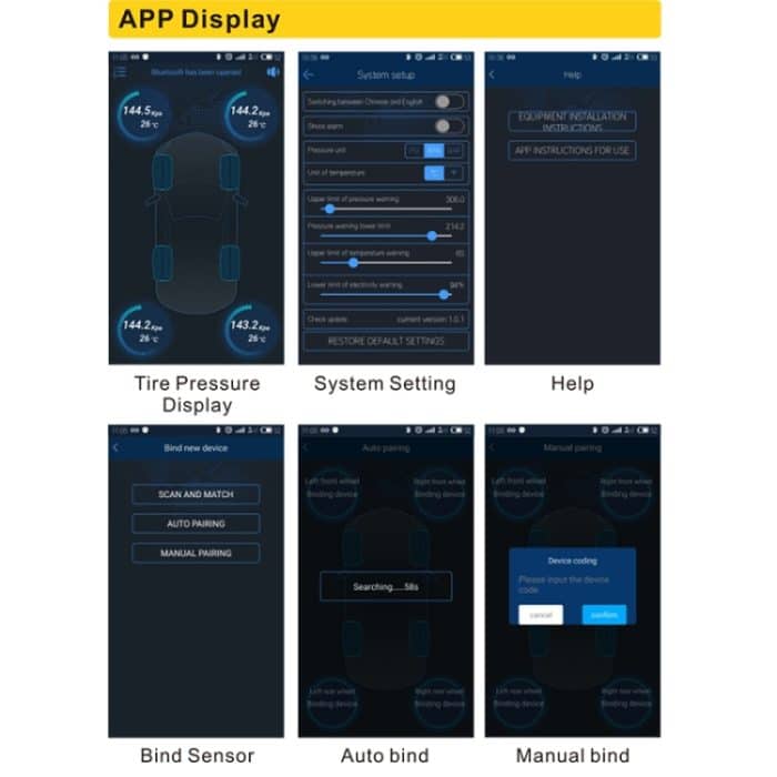 V11B Car Smart Multifunktionale Reifenluftdruck-Inflatoranzeige Fahrzeugprüfer-Inflationsüberwachung, Unterstützung Bluetooth 4.0 – Bild 9
