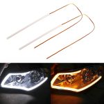 2 PCS 30cm DC12V 3.2W Ultradünnes Auto Auto Double Colors Blinker / Lauflichter (Abbiegelichter: Gelbes Licht; Lauflichter: Weißes Licht)