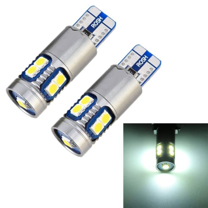 2 PCS T10 / W5W / 168/194 DC12V 2.2W 6000K 180LM 9LEDs SMD-3030 Auto-Abstandsleuchte mit Decoder – Bild 1