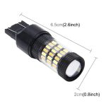 7443 5W 350LM 60LEDs DC 12V 6000K SMD-4014 Auto-Bremslicht Blinker (weißes Licht + gelbes Licht) – Bild 5