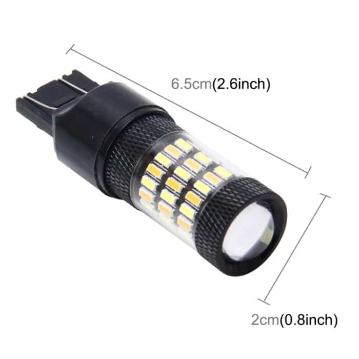 7443 5W 350LM 60LEDs DC 12V 6000K SMD-4014 Auto-Bremslicht Blinker (weißes Licht + gelbes Licht) – Bild 5