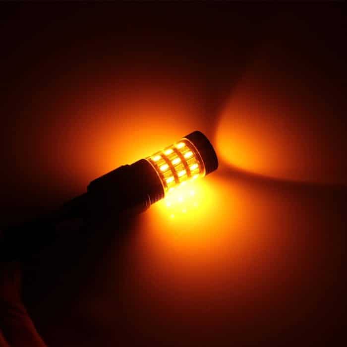 7443 5W 350LM 60LEDs DC 12V 6000K SMD-4014 Auto-Bremslicht Blinker (weißes Licht + gelbes Licht) – Bild 6