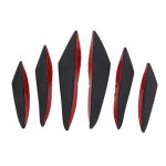 6 PCS Universal Carbon Fiber Style Auto Front Stoßstange Karosserie Spoiler Lip Splitter Protector Bar Strip Guard Aufkleber – Bild 2