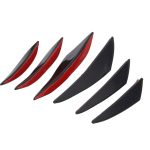 6 PCS Universal Carbon Fiber Style Auto Front Stoßstange Karosserie Spoiler Lip Splitter Protector Bar Strip Guard Aufkleber – Bild 3