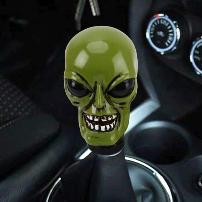 CMS8082.jpg Alien Shaped Universal Vehicle Car Shifter Abdeckung Handbuch Automatischer Aluminium-Schaltknauf – Bild 1