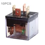 10 PCS JD-1912 80 AMP 12V Wasserdichtes Auto Auto Vier-Stecker-Relais mit Warnleuchte