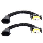 2 PCS H11 Auto HID Xenon-Scheinwerfer-Konvertierungskabel von Stecker zu Buchse mit Keramikadapterbuchse – Bild 2