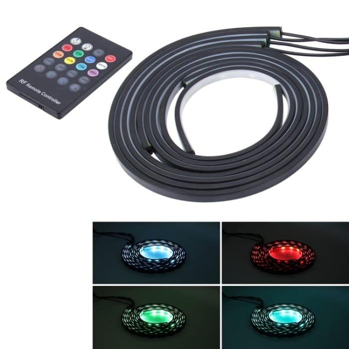 CMS8476.jpg 4 in 1 90 cm / 120 cm RGB Bunt blinkendes dekoratives Chasis-Licht Sound Control Light Musik-Rhythmuslicht mit drahtloser Fernbedienung, DC 12V – Bild 1