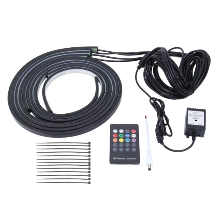 4 in 1 90 cm / 120 cm RGB Bunt blinkendes dekoratives Chasis-Licht Sound Control Light Musik-Rhythmuslicht mit drahtloser Fernbedienung, DC 12V – Bild 5