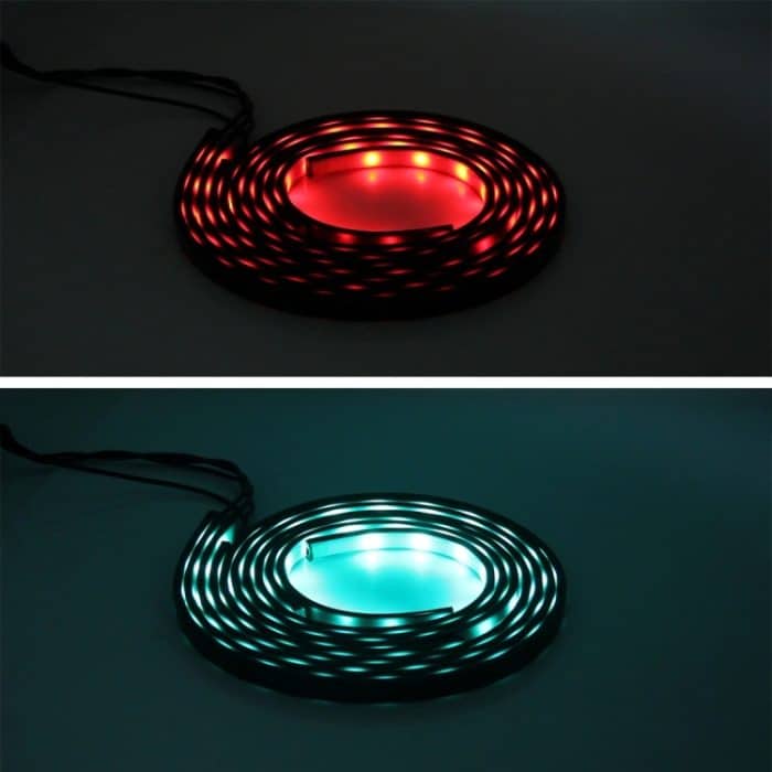 4 in 1 90 cm / 120 cm RGB Bunt blinkendes dekoratives Chasis-Licht Sound Control Light Musik-Rhythmuslicht mit drahtloser Fernbedienung, DC 12V – Bild 7