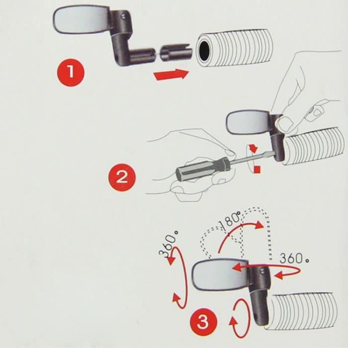 2 PCS Mini Universal Verstellbarer Rückspiegel Rückreflektor für Fahrrad / Mountainbike – Bild 6