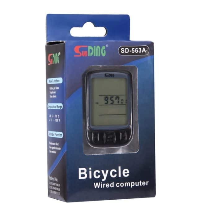 SUNDING SD-563B Multifunktions verdrahtete LCD-Bildschirm Wasserdichte Fahrrad-Computer-Kilometer-Tachometer mit Lichtleiter-Hintergrundbeleuchtungsfunktion – Bild 7