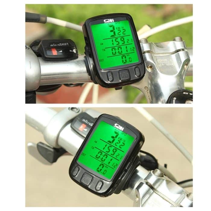 SUNDING SD-563B Multifunktions verdrahtete LCD-Bildschirm Wasserdichte Fahrrad-Computer-Kilometer-Tachometer mit Lichtleiter-Hintergrundbeleuchtungsfunktion – Bild 8