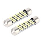 2 Stück 2 W 100 LM 6000 K 36 mm Bicuspid Port Car Dome Lampe LED Leseleuchte mit 16 SMD-4014 LED-Lampen, DC 12 V, 36MM – Bild 2