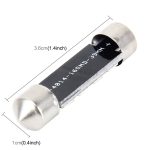 2 Stück 2 W 100 LM 6000 K 36 mm Bicuspid Port Car Dome Lampe LED Leseleuchte mit 16 SMD-4014 LED-Lampen, DC 12 V, 36MM – Bild 3