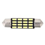 2 Stück 2 W 100 LM 6000 K 36 mm Bicuspid Port Car Dome Lampe LED Leseleuchte mit 16 SMD-4014 LED-Lampen, DC 12 V, 36MM – Bild 4