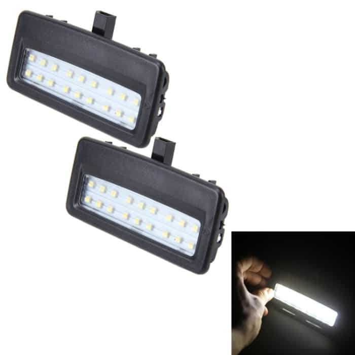 2 PCS Weißlicht Auto LED Kosmetikspiegel Lampenleuchten mit 18 SMD-3528 Lampen für BMW F10 / F11 / F07 / F01 / F02 / F03 / F04 – Bild 1