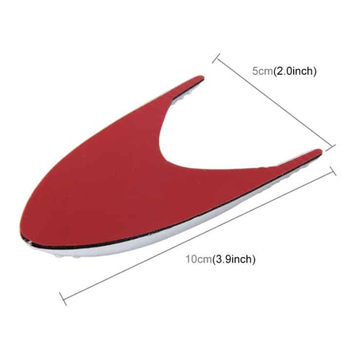 2 PCS Car Plastic Dekorationsaufkleber, Größe: 10,0 x 5,0 cm (Silber + Blau) – Bild 3