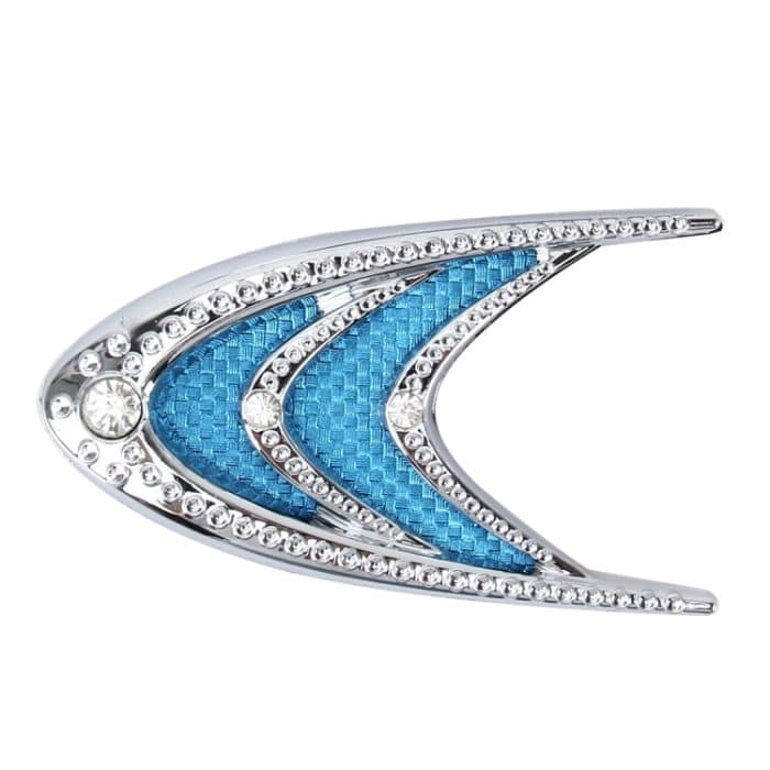 2 PCS Car Plastic Dekorationsaufkleber, Größe: 10,0 x 5,0 cm (Silber + Blau) – Bild 4