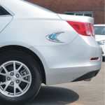 2 PCS Car Plastic Dekorationsaufkleber, Größe: 10,0 x 5,0 cm (Silber + Blau) – Bild 6