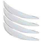 4 PCS Universal Auto Auto Kunststoff Karosserie Stoßstange Schutz Protektor Streifen Aufkleber (Silber) – Bild 2