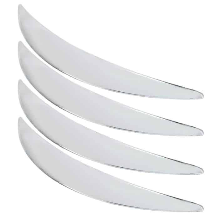 4 PCS Universal Auto Auto Kunststoff Karosserie Stoßstange Schutz Protektor Streifen Aufkleber (Silber) – Bild 2