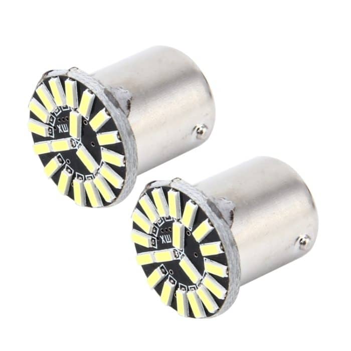 2 Stück 1156/BA15S 1 W 50 LM 6000 K Auto-Abbiegelicht mit 19 SMD-4014 LED-Lampen, DC 12 V, 1156/BA15S 1W – Bild 2