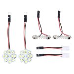 2 Stück 3 W 200 LM 6000 K Blumenform Auto-Innenraum-Leselicht mit 12 SMD-5630 LED-Lampen Bicuspid und T10-Adapterkabel, DC 12 V, Flower Shape Reading Light – Bild 5
