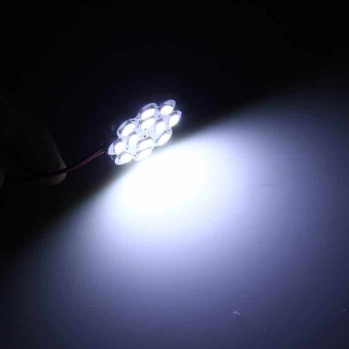 2 Stück 3 W 200 LM 6000 K Blumenform Auto-Innenraum-Leselicht mit 12 SMD-5630 LED-Lampen Bicuspid und T10-Adapterkabel, DC 12 V, Flower Shape Reading Light – Bild 7