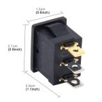 Auto Auto Universal DIY 3-polige Bootskappe AUS-EIN Druckknopf – Bild 3