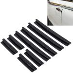FR JG-031 8 Stück Gummi-Auto-Seitentür-Kantenschutz, Abdeckung, Zierleisten, Aufkleber, Black, Transparent, White