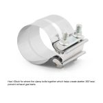 2,25-Zoll-Auto-Turbo-Auspuff-Fallrohr-Edelstahl-Lap-Joint-Bandklemme – Bild 3