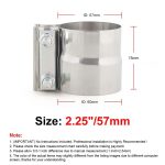 2,25-Zoll-Auto-Turbo-Auspuff-Fallrohr-Edelstahl-Lap-Joint-Bandklemme – Bild 5