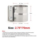 2,75-Zoll-Auto-Turbo-Auspuff-Fallrohr-Edelstahl-Lap-Joint-Bandklemme – Bild 4