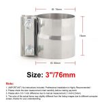 3-Zoll-Auto-Turbo-Auspuff-Fallrohr-Edelstahl-Überlappungsbandschelle – Bild 5