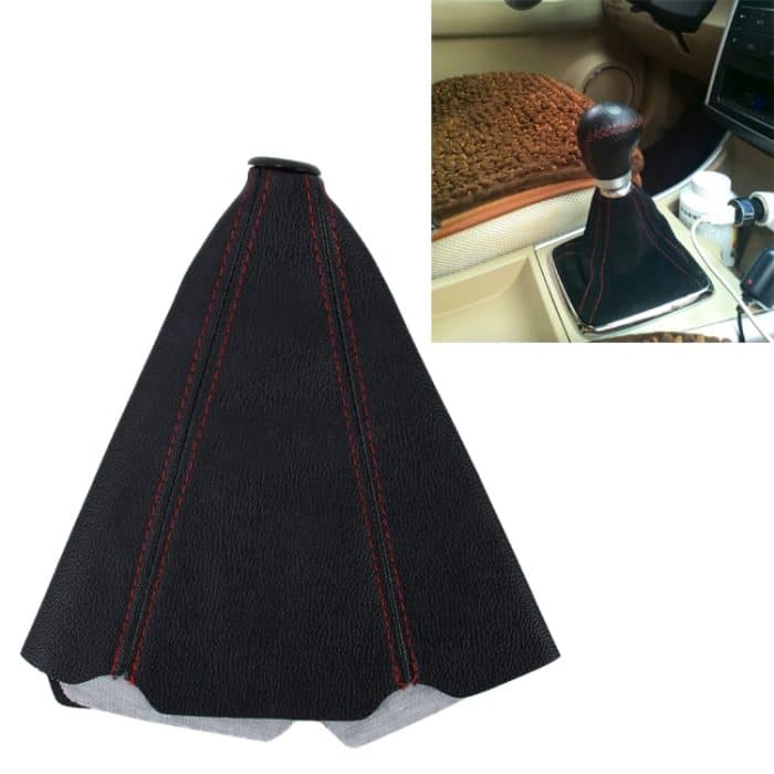 CMS9129.jpg Auto Auto Universal Leder wasserdicht staubdicht Handbremse Schaltknauf Abdeckung – Bild 1