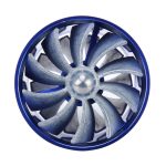 F1-Z Auto Edelstahl Universal Kompressor Dual Doppel Turbine Lufteinlass Kraftstoff Saver Turbo Turboing Ladegerät Fan Set kit, Double Side(Blue), Double Side(Black), Double Side(Red), Double Side(Silver) – Bild 4