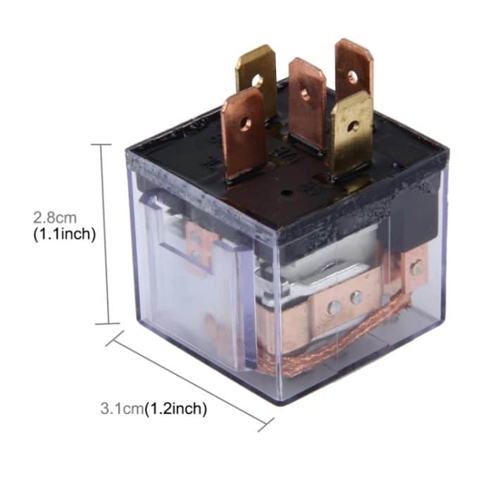 10 PCS JD-1914 80 AMP 12V Wasserdichtes Auto Auto Fünf-Stecker-Relais mit Warnleuchte – Bild 2