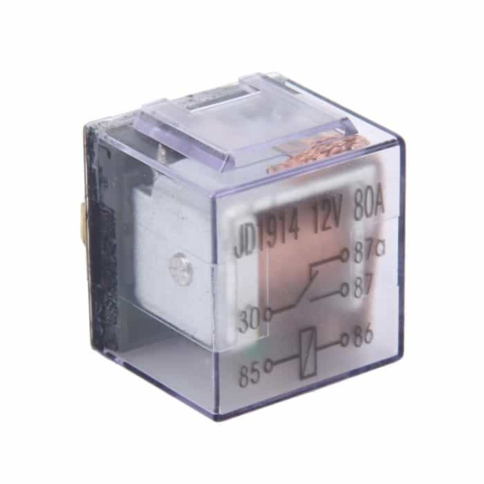 10 PCS JD-1914 80 AMP 12V Wasserdichtes Auto Auto Fünf-Stecker-Relais mit Warnleuchte – Bild 3