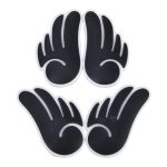 4 Stück Engelsflügel-Form, Cartoon-Stil, PVC, für Auto, Auto, Schutz, kratzfest, Türschutz, dekorativer Aufkleber, Angel Wing – Bild 2