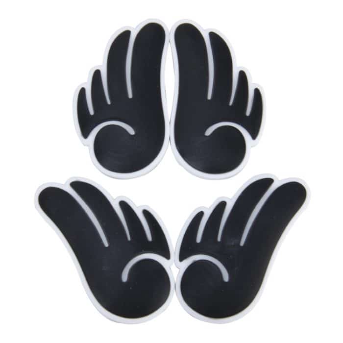 4 Stück Engelsflügel-Form, Cartoon-Stil, PVC, für Auto, Auto, Schutz, kratzfest, Türschutz, dekorativer Aufkleber, Angel Wing – Bild 2