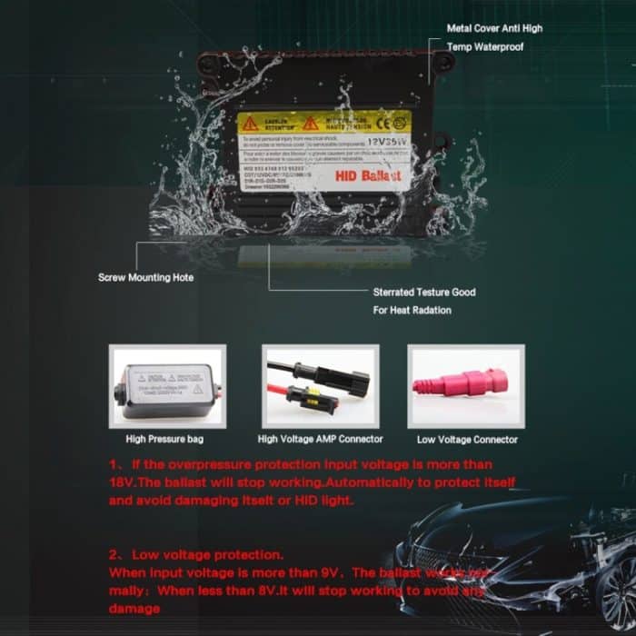 Auto Auto Universal 35W DC12V Ersatz Schlanker Schnellstart HID Xenon Light Gleichstrom-Vorschaltgerät für alle Lampenfußgrößen – Bild 6