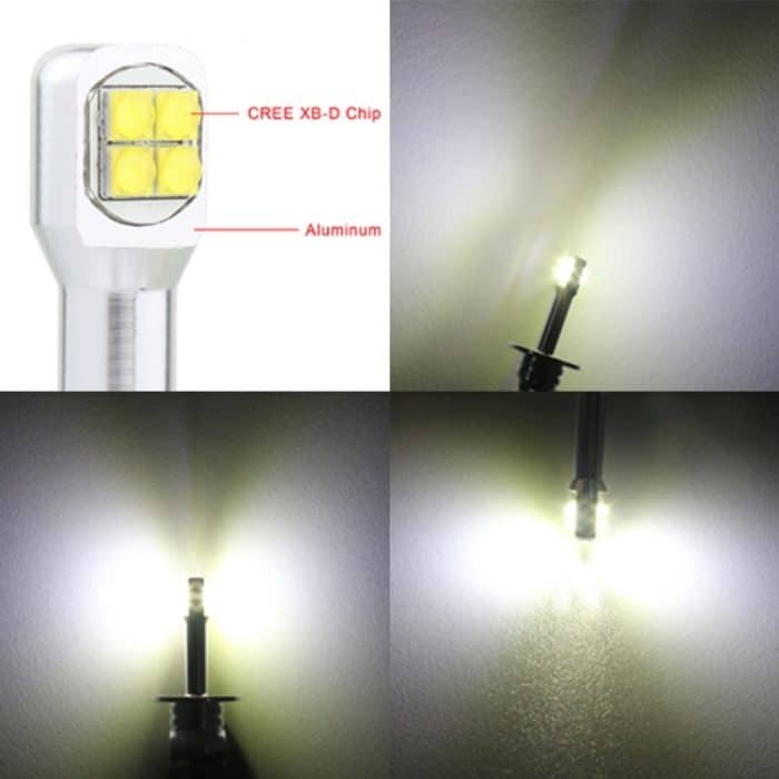 2 Stück H3 40 W 800 LM 6000 K 8 CREE LEDs Auto-Nebelscheinwerfer, DC 12 V, H3 – Bild 6