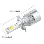 2 Stück H4 18 W 1800 LM 6000 K IP68 Canbus Konstantstrom-Auto-LED-Scheinwerfer mit 2 COB-Lampen, DC 9–36 V, H4 – Bild 3