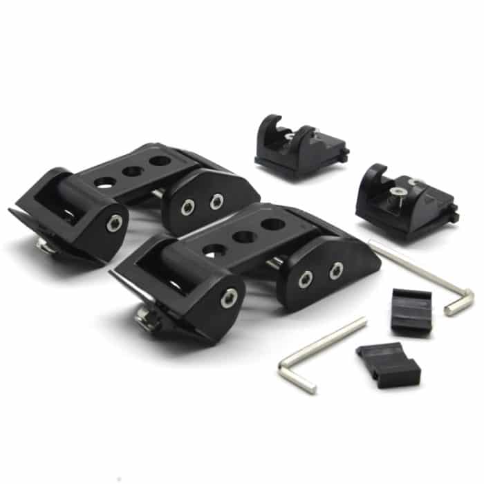 2 Stück Auto Drei Löcher Haubenverriegelung Verriegelung Fangschnalle Motorabdeckung für Jeep Wrangler JK 2007-2017 – Bild 4