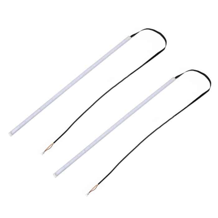 2 PCS 30cm DC12V 4.2W Ultradünne Auto Auto Doppelfarben Blinker / Lauflichter, mit LED SMD-2835 Lampenperlen (Blinker: Gelbes Licht; Lauflichter: Weißes Licht) – Bild 2